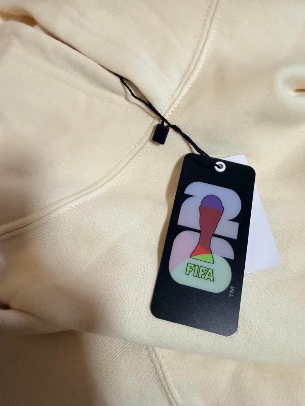 Cream Crewneck Hoodie with Italy Crest Graphic